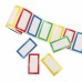 racdde 500Pcs Colorful Name Tag Stickers Labels - Coofficer Plain Border Stickers for Parties, School, Kids Clothes, Jars, Bottles (2 Rolls, 3.5" x 2" - 4 Colour) 