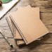 racdde Soft Cover Spiral Notebook Journal, Coofficer Blank Sketch Book Pad, Wirebound Memo Notepads Diary Notebook Planner with Unlined Paper, 100 Pages/ 50 Sheets, 7.5"x 5.1" (Brown) 