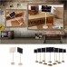 racdde 15 Pack Wood Mini Chalkboard Signs with Support Easels, Place Cards, Small Rectangle Chalkboards Blackboard for Weddings, Birthday Parties, Message Board Signs and Special Event Decorations 
