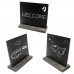 racdde 5 X 6 Inch Mini Tabletop Chalkboard Signs with Vintage Style Wood Base Stands, Set of 3 
