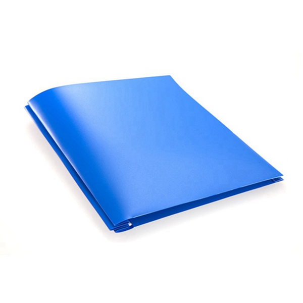 racdde 2 Pocket Letter Size Poly File Portfolio Folder with Three-Prong Fastners - 12 Pieces (Blue) A2139BU