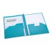 racdde 2 Pocket Letter Size Poly File Portfolio Folder with Three-Prong Fastners - 12 Pack (Light Blue) A2139-LB 