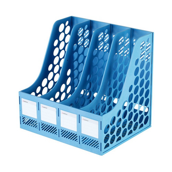 racdde Magazine File Book Holder Desktop Organizer (Blue) (B2174BU)
