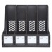 racdde Magazine Holder, 4 Compartments File Holder Desktop File Sorter Document Divider Organizer Box, B2024 (Black)