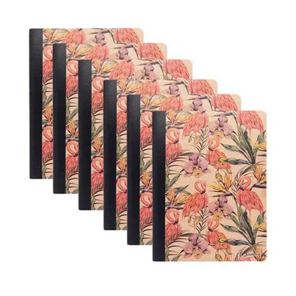 racdde Composition Book-Notebooks-Wide Ruled Paper 9.75" x 7.5",100 Sheets (Flamingo) (6)