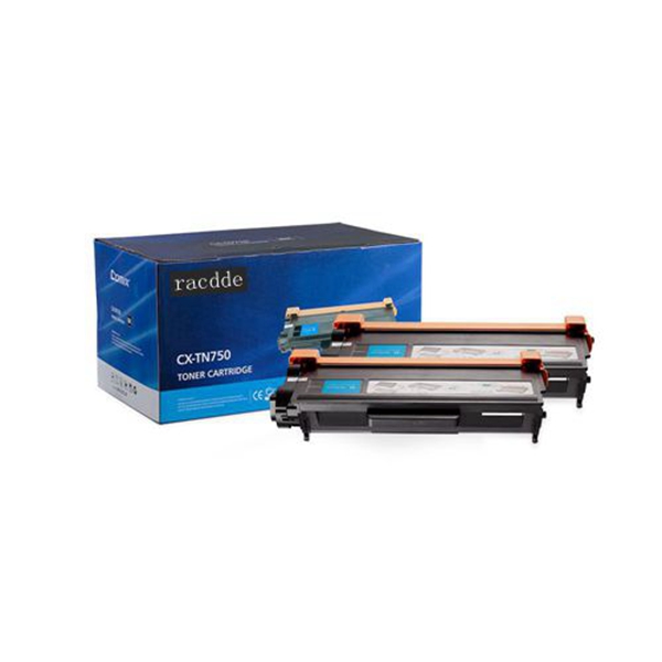 racdde CX-TN750 Compatible Replacement for Brother TN750 TN-750 TN720 High Yield Toner Cartridge (Black, 2-Pack)