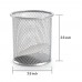 racdde Pencil and Pen Holder, Wired Metal Mesh Pen Basket Desk Organizer for Office Stationery or Accessory (B2259) (Silver)