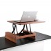 racdde standing Desk Height Adjustable Desk Converter size 24"x36", Laptop Stand-Up Desk Converter, Instantly Convert any Desk to a Sit/Stand up Desk, solid wood(RS008)