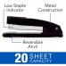 racdde Stapler, Commercial Desktop Staplers, 20 Sheet Capacity, Black, 2 Pack (44401AZ)