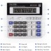 racdde Calculator,  Standard Function Scientific Electronics Desktop Calculators, Dual Power, Big Button 12 Digit Large LCD Display, Handheld for Daily and Basic Office (White)