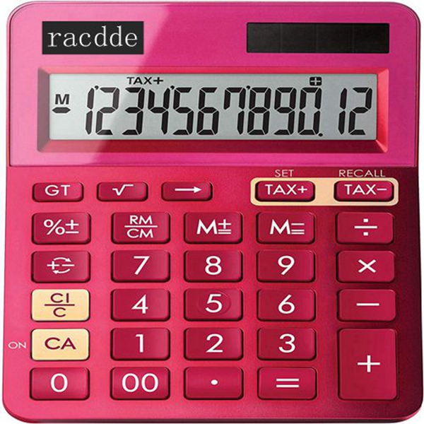 Racdde Office Products 9490B018 Canon LS-123K Desktop Basic Calculator, Metallic Pink 