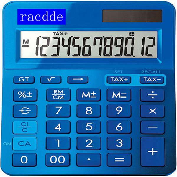 Racdde LS-123K Desktop Basic Calculator, Metallic Blue 