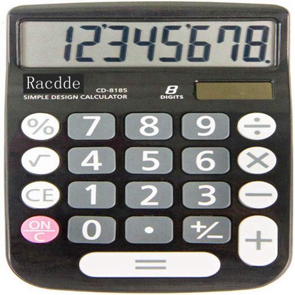 Racdde CD-8185 Office and Home Style Calculator – 8-Digit LCD Display – Suitable for Desk and On The Move use. (Black) 