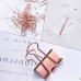 Racdde Binder Clips Paper Clips Push Pins Sets with Box for Office,School and Home Supplies (Rose Gold) 