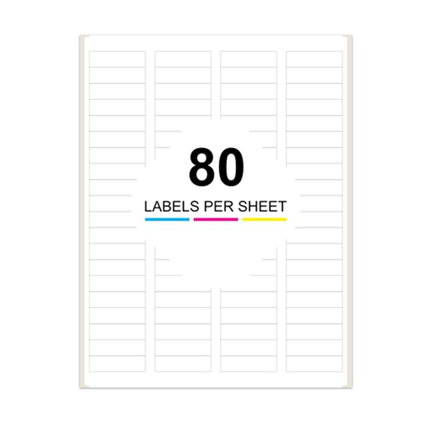 Racdde 0.5 x 1.75 Inches Address Labels for Laser/Inkjet Printers, White, Permanent Adhesive (40,000 Labels)