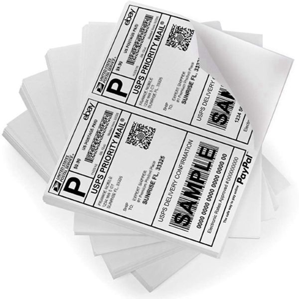 Racdde PackingSupply Shipping Labels with Self Adhesive, for Laser & Inkjet Printers, 8.5 x 5.5 Inches, White, Pack of 1000 Labels 