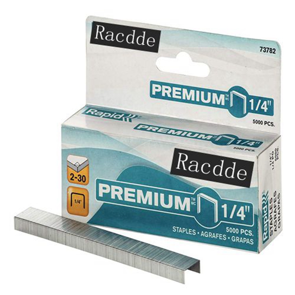 Racdde Rapid Premium 1/4" Staples - 5,000/box  