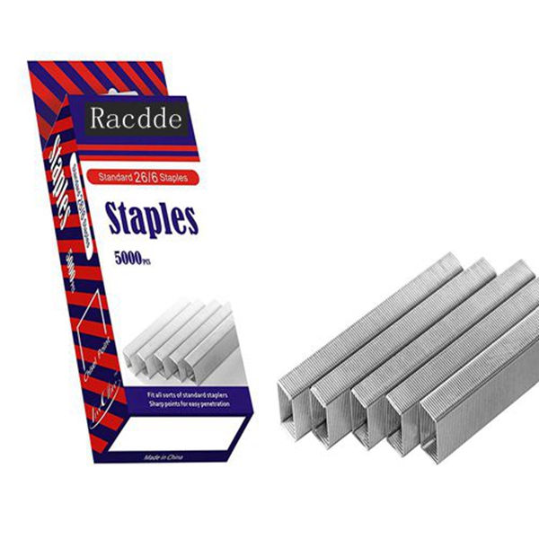 Racdde Standard Staples 26/6 1/4In Leg Length 5000PCS per Pack 