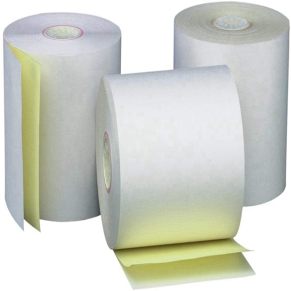 Racdde Perfection Two Ply Carbonless Rolls, 3 X 95 Feet, White/Canary, 50 Rolls Per Carton (07901) 