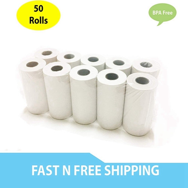 Racdde 2 1/4" x 50' Thermal Paper Rolls | CC Receipt, POS Paper | Vx520, Ingenico ICT220, FD400 and Much More (50 Rolls) 