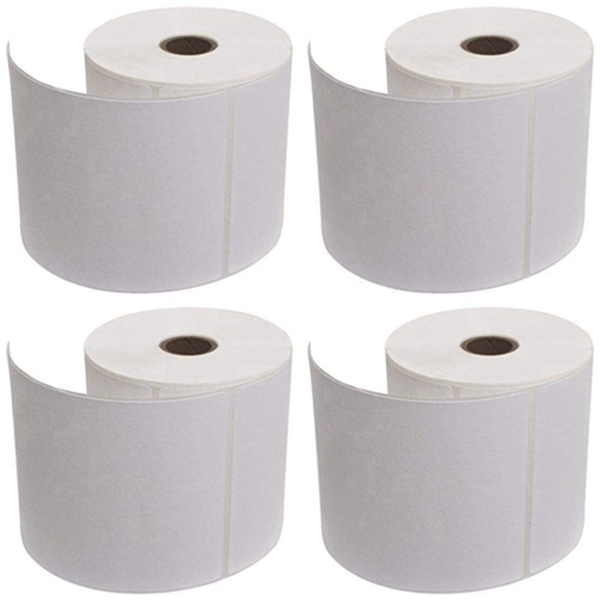 Racdde 4 Rolls - 4" x 6" 250 Labels/Roll Shipping Labels For Thermal Printers, BPA Free, Strong Adhesive, Resistant To Scratches and Smudges, Compatible With Zebra 2844, ZP450, ZP500, ZP505, and Many More 