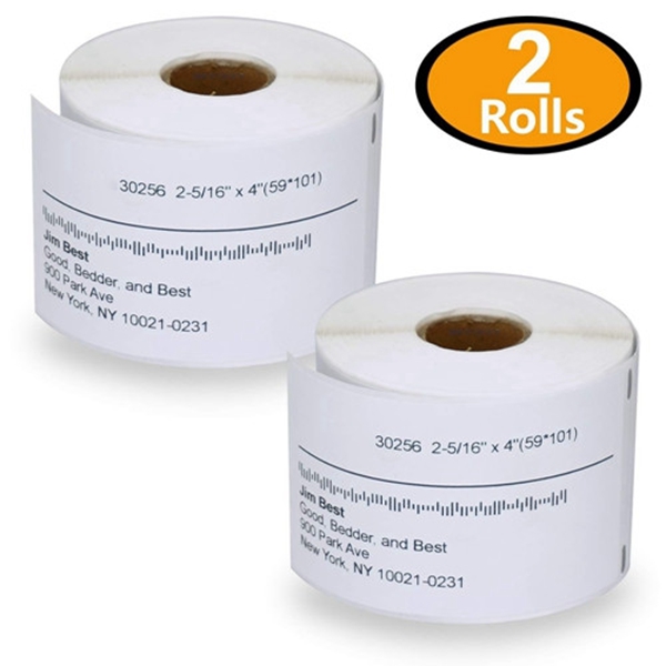 Racdde 2 Rolls DYMO 30256 Compatible 2-5/16" x 4"(59mm x 101mm) Large Shipping Labels,BPA Free 