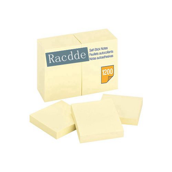 Racdde Notes, 3 x 3 Inch, Yellow, 12 Count (6549)