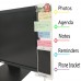 Racdde Excelity Concise Monitor Message Board/Computer Monitors Side Panel/Notes Memo Board Message for Monitors,1Set (Left & Right) (with Phone Holder) 