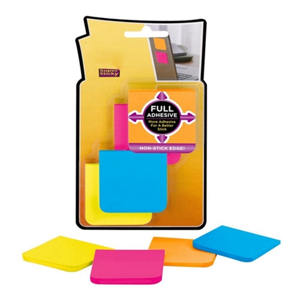 Racdde Super Sticky Full Adhesive Notes, 2x Sticking Power, 2 in x 2 in size, Rio de Janeiro Collection, 8 pads/pack (F220-8SSAU)