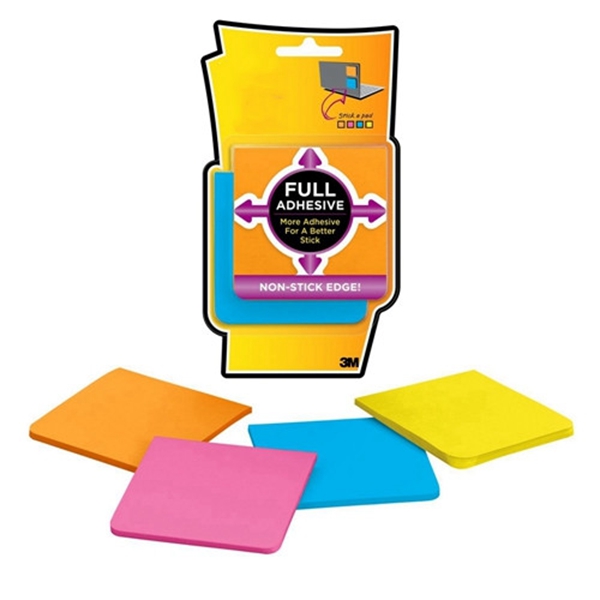 Racdde Super Sticky Full Adhesive Notes, 2x Sticking Power, 3 in x 3 in, Rio de Janeiro Collection, 4 Pads/Pack (F330-4SSAU) 