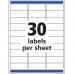 Racdde Easy Peel Mailing Labels for Ink Jet Printers, 1 x 2-5/8 Inches, Clear, Pack of 300 Labels (18660)