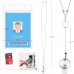Racdde Retractable Badge Reel Lanyard with ID Holder for Women,Fashion Cruise Lanyard Stainless Steel Necklace with Water Resistant Name Badge Holder Clip 