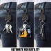 Racdde Retractable ID Badge Holder, Heavy Duty Metal Body and Kevlar Cord, Carabiner Key Chain Metal Keychain with Belt Clip and 24 inch Wire Extension, Hold Up to 15 Keys and Tools 