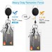 Retractable Badge Reel with Carabiner Belt Clip and Key Ring for ID Card Key Keychain Badge Holder Black 3 Pack by Racdde 