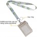 【2019 Upgreded】Badge Holder with Zipper,Racdde Cute Id Badge Holder Wallet Leather Credit Card Holder Zipper Wallet with Lanyard, 2 Sided 5 Card Slots and Key Chain for Boys Girls Office Staff Women