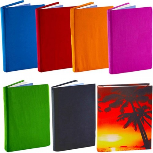 Racdde Stretchable Book Cover Solid Color 6 Pack Plus Aquarium Print. Fits Hardcover Textbooks 9 x 11 and Larger. Reusable, Adhesive-Free, Fabric Protectors are A Needed School Supply for Students