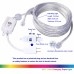 Racdde LED Rope Lights, 16.4ft Flat Flexible RGB Strip Light, Color Changing, Waterproof for Indoor Outdoor Use, Connectable Decorative Lighting, 8 Colors and Multiple Modes 