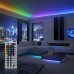 Led Strip Lights, Racdde RGB Led Lights Multi Color DIY Mode 16.4 FT IP65 Waterproof SMD 5050 150 LEDs 12V 44 Keys IR Remote Controller for Home Decoration Party Room 