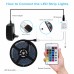 Racdde Led Strip Lights 16.4ft 5M SMD 3528 RGB 300 LEDs Color Changing Kit Waterproof, Flexible Led Light Strips with Remote 12V Power Adapter Included for Bedroom, Home, Kitchen 