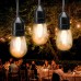 Racdde LED Outdoor String Lights 48FT with 2W Dimmable Edison Vintage Plastic Bulbs and Commercial Great Weatherproof Strand - UL Listed Heavy-Duty Decorative LED Café Patio Light, Porch Market Light
