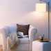 Racdde Floor Lamp for Living Room with Lamp Shade and 9W LED Bulb - Modern Standing Lamp - Floor Lamps for Bedrooms 