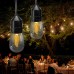 Racdde 48ft LED Outdoor String Lights with 180W Remote Control Dimmer, 2W LED Bulbs Heavy Duty Waterproof Linkable Led String Light, UL Listed, Patio Party Wedding Gazebo Backyard Bedroom Decor