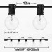Racdde 2 Pack 50Ft G40 Globe String Lights with Clear Bulbs, Backyard Patio Lights Hanging Indoor/Outdoor String Lights for Bistro Pergola Deckyard Tents Market Cafe Gazebo Porch Letters Party Decor, 