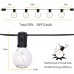 Racdde 25Ft. LED G40 Outdoor Patio String Lights with 25 Shatterproof LED Clear Globe Bulbs, Warm White Ambience Indoor & Outdoor Lights for Patio Garden Backyard Bistro Pergola Tents Gazebo Decor,Black Wire 
