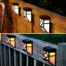 Racdde Solar Deck Lights, Solar Fence Lights Outdoor, 2 Modes Wall Mount Fence Post Lights LED for Garden, Landscape, Decoration, Pathway, Patio, Fence, Deck, Yard, White/Color Changing, 8 Pack 