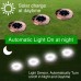 Racdde Solar Ground Lights Outdoor, Disk Lights Garden Pathway Outdoor in-Ground Solar Lights with 8 LED(4 Pack; White Light) (Bronze) 