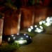 Racdde Solar Ground Lights Outdoor,Solar Disk Lights,Waterproof,Solar Garden Lights for Pathway Lawn Yard Roads Walkway Driveway - Cold White (Only 4 Pack LED lights with 10 LED bulbs for each light) 