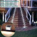 Racdde 12 Pack Solar Powered Deck Lights Wireless Bright LED Stair Lights Auto On/Off Waterproof Stainless Steel Decorative Outdoor Step Lighting for Driveway Fences Pathway Staircase (White Light) 
