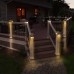 Racdde Solar Lights Outdoor, 2 Modes Solar Deck Lights for Garden Decorative, Fence, Patio, Front Door, Stair, 4 Pack 