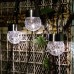 Racdde Hanging Solar Ball Lights Outdoor - 8 Pack Cracked Glass Decorative Garden Lights Waterproof Solar Lanterns for Yard, Patio, Fence, Tree, or Holiday Decoration(White) 